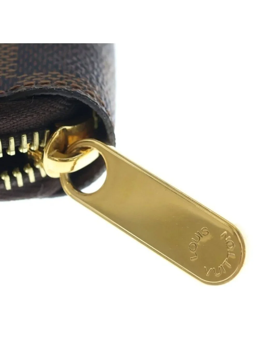 Louis Vuitton Damier Zippy Wallet Round Zip Brown
